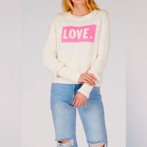 525 White knit pullover sweater Size M